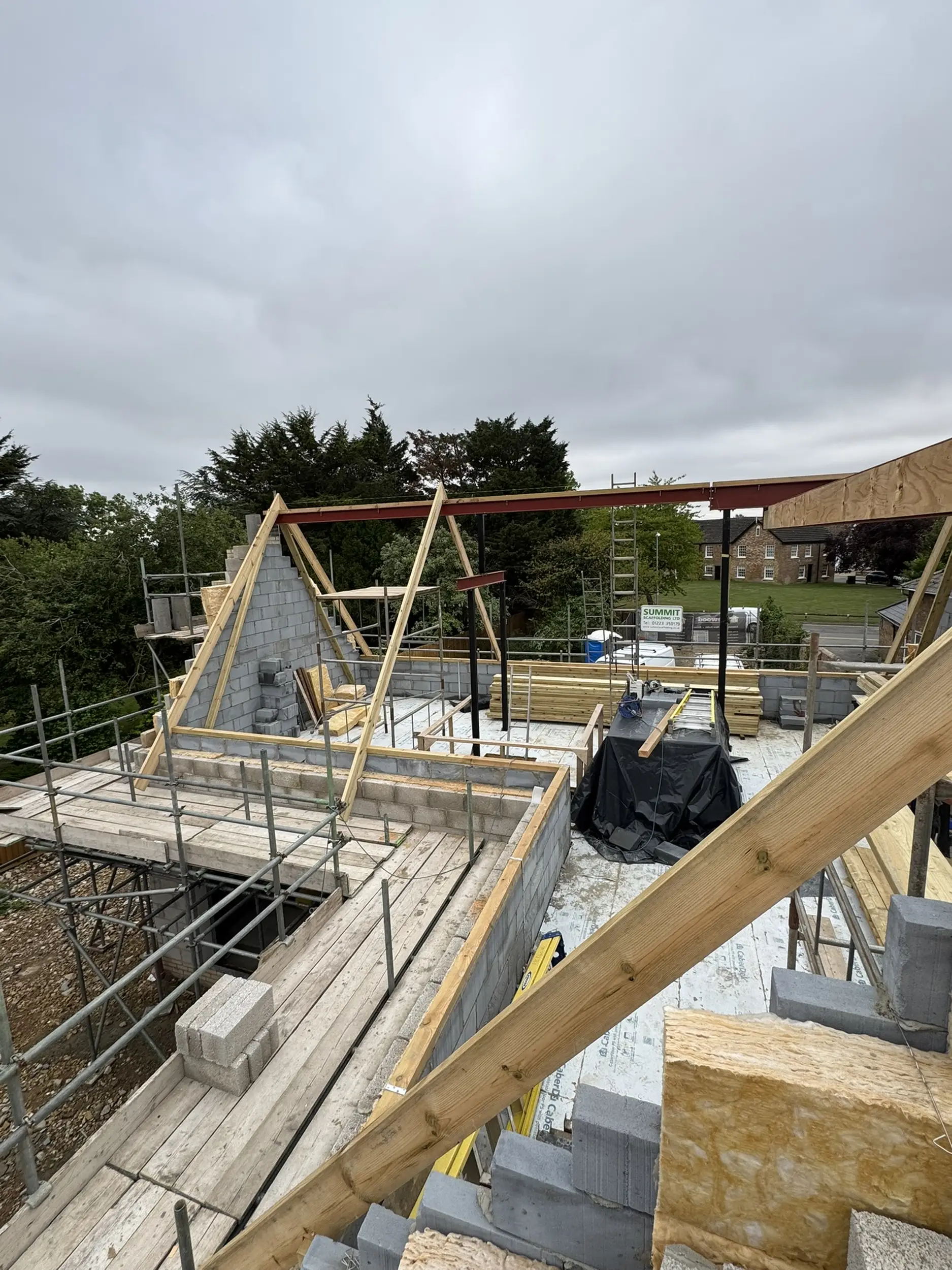 New build roof framing by Ablewood